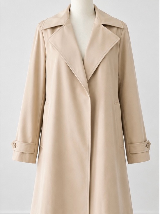 Simply Vera Vera Wang Jackets & Blazers - Simply Vera Vera Wang Beige Pleated Trench Coat